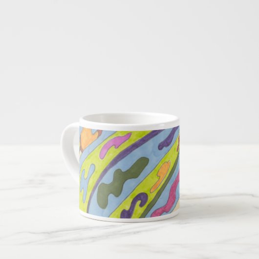 "Joy" Abstracte kunst Espresso Kop (Links)