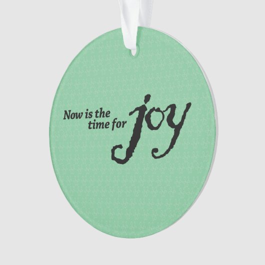 "Joy" acryl kerstversiering Ornament (voorkant)