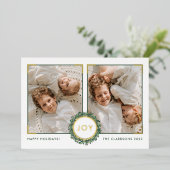 JOY Afbeelding Lijst Vakantie kerstdag Folie Folie Feestdagenkaart (Staand Voorkant)