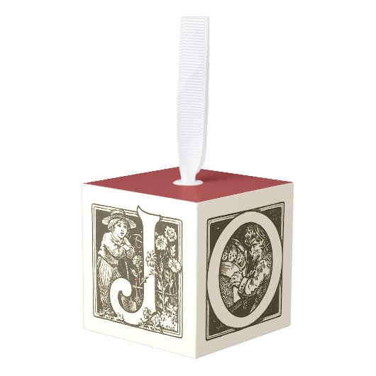 "Joy"  Alphabet Franse Kinderkerst Decoratie (Voorkant hoekig)