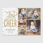 Joy and Cheer Holiday Photo Magnetic Card (Voorkant)