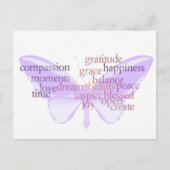 Joy and Gratitude Butterfly Briefkaart (Voorkant)