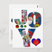 JOY AND LIVE MUSICAL SANTA XMAS PARTITY BRIEFKAART (Voorkant / Achterkant)