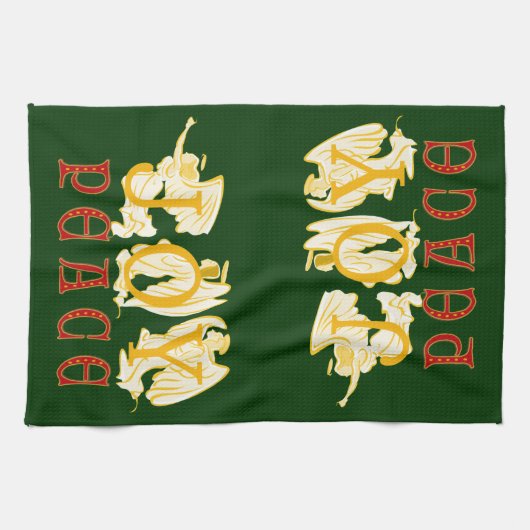 Joy and Peace Angels keukenhanddoek (Horizontaal)