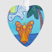 Joy and Peace Beach Angel Gift Holiday Ornament (voorkant)