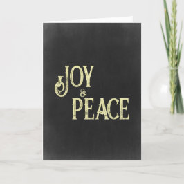 Joy and Peace Christmas Chalkboard Fotokaart Feestdagen Kaart