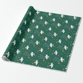 Joy and Peace on Earth Dove Gift Wrap Cadeaupapier (Uitgerold)