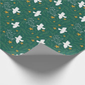 Joy and Peace on Earth Dove Gift Wrap Cadeaupapier (Hoek)