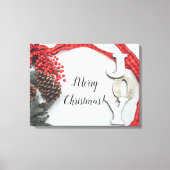 Joy and Ribbon Holiday Collectie Canvas Afdruk (Voorkant)