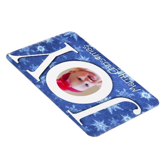 Joy and Snow Photo Premium Magnet Magneet (Rechterzijde)