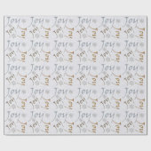 Joy and Snowflakes Holiday Wrapping Paper Cadeaupapier (Vlak)