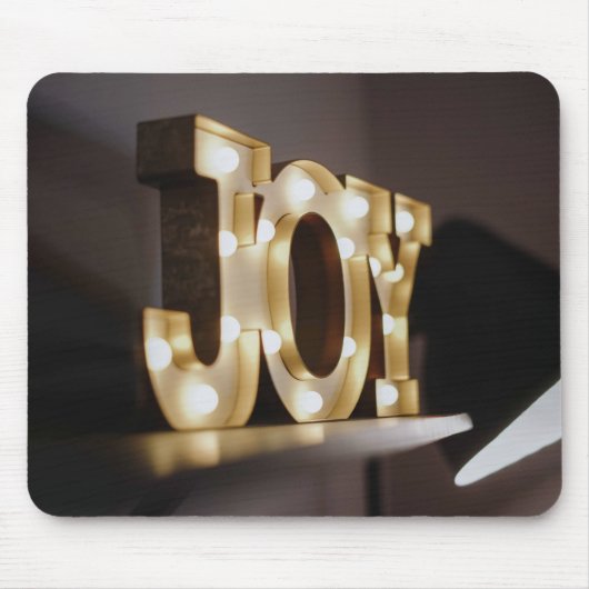 Joy Art Joy Sign Typografisch Afbeelding Word Text Muismat (Voorkant)