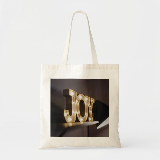 Joy Art Joy Sign Typografisch Afbeelding Word Text Tote Bag (Voorkant)