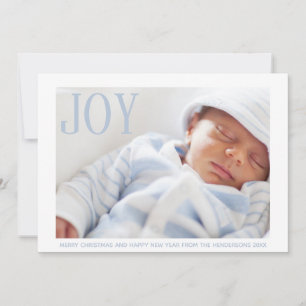 Joy Baby Fotoaankondiging Eerste Kerstdag Feestdagenkaart