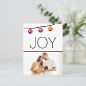 Joy Baby's eerste Kerstmis 2023 foto geboorte Feestdagenkaart (Staand voorkant)