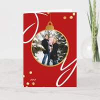 Joy Bauble Gepersonaliseerde Foto Gold Foil Kerstm