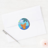Joy Beach Guardian Angel Art Custom Stickers (Envelop)