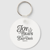 Joy Beats Bad Days Psalm 30_5 Uplifting Christian Sleutelhanger (Voorkant)