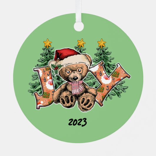 Joy Beer Christmas Metalen Ornament (Achterkant)