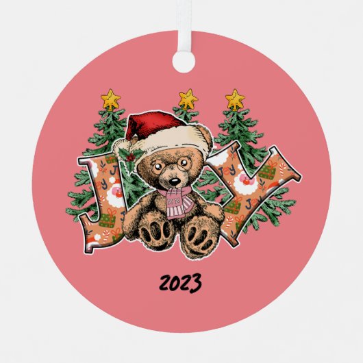 Joy Beer Christmas Metalen Ornament (Voorkant)