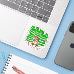 Joy Beer Christmas Sticker<br><div class="desc">* Leuk beer met een kerstmuts en met een teken van VREUGDE, omringd door veel versierde kerstbomen! * Diverse grootteopties en kiezen steen glanzend of transparant! * Voeg jouw tekst, familienaam, gebeurtenis, jaar of kort bericht toe, of verwijder tekstoptie. * Gebruik voor het verfraaien van uw altaar of sportflessen, schrootboekingen,...</div>