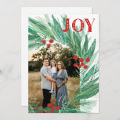 Joy Berry Krans Kerstvakantie Groeten Kaart (Voorkant / Achterkant)