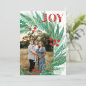 Joy Berry Krans Kerstvakantie Groeten Kaart (Staand voorkant)