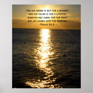 Joy Bible Verse Christelijk Sunrise quote Poster