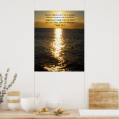 Joy Bible Verse Christelijk Sunrise quote Poster (Keuken)