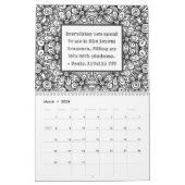 Joy Bible Verse Floral - Maandelijkse kleuren Kalender (Mar 2026)