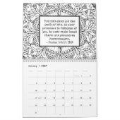 Joy Bible Verse Floral - Maandelijkse kleuren Kalender (Jan 2027)