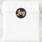 Joy black Color Script Eenvoudige moderne vakantie Ronde Sticker (Tas)