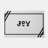 Joy Black en White Hex Tegel Deurmat (Voorkant)