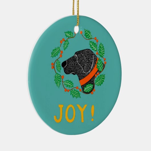 Joy Black Lab Ornament van Stephen Huneck (Rechts)