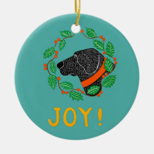 Joy Black Lab Ornament van Stephen Huneck