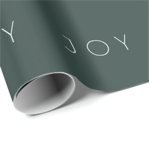 Joy Black Modern minimalist Typografiet Cadeaupapier