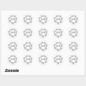 JOY Blad Krans Rustieke Kerst Zilver Goud Sticker (Vel)