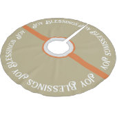 Joy Blessing gedempt Sage Groen Sinaasappel Kerstm Kerstboom Rok (Gekanteld)