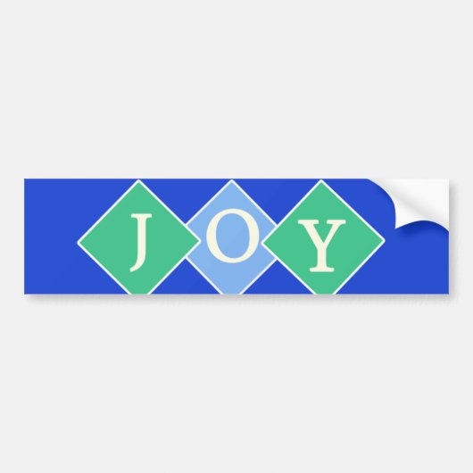Joy Blue Bumpersticker Diamonds (Voorkant)