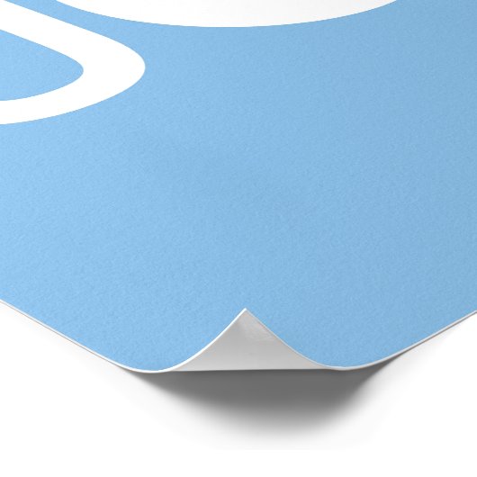 Joy Blue KerstPoster Poster (Hoek)