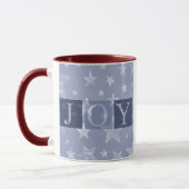 Joy Blue Stars Mok voor kerstdagen (Links)