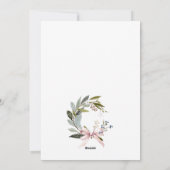 Joy Blush Blauw Groene Winter Kerst Krans Foto Feestdagenkaart (Achterkant)