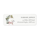 Joy Blush Green Winter Kerstkrans Adres Etiket (Voorkant)