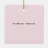 JOY Blush Roze Moderne Kerstmis | Gepersonaliseerd Keramisch Ornament (Achterkant)
