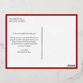 JOY Bold Typografie Moderne Foto Kerstmis Folie Feestdagen Briefkaart (Achterkant)