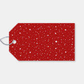 JOY Bold Typography Modern Christmas Red Cadeaulabel (Achterkant Horizontaal)