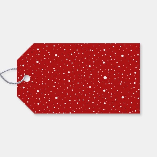 JOY Bold Typography Modern Christmas Red Cadeaulabel (Achterkant Horizontaal)