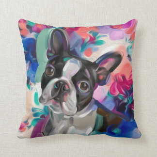 'Joy' Boston Terrier Dog Art kussen