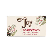  Joy botanical holly Label (Voorkant)