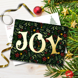 JOY Botanische Folie Vakantie Postkaart Feestdagen Briefkaart